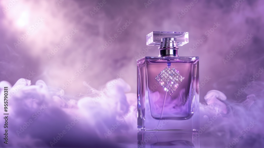 Luxury Perfume Bottle in Purple Smoke Luxury Perfume Bottle in Purple Smoke