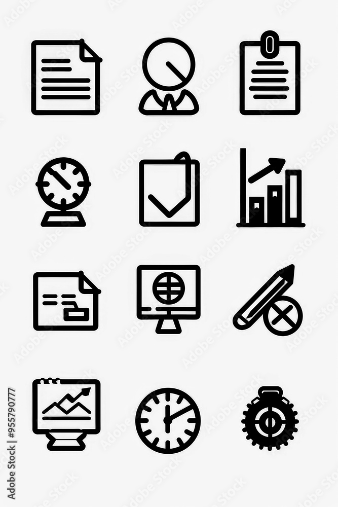 Business Icon, Minimal Simple Logo Business Icon, Minimal Simple Logo