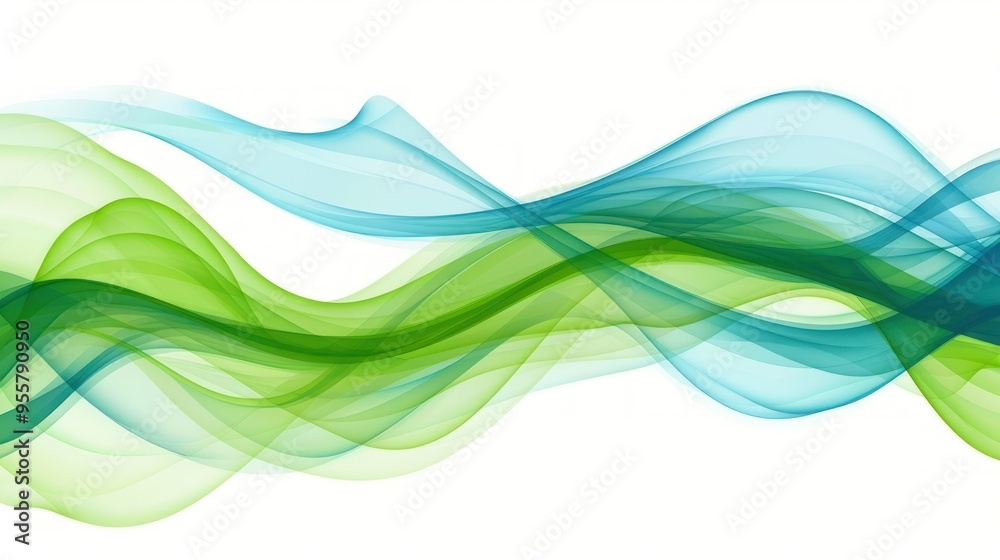 Abstract Green and Blue Waves Abstract Green and Blue Waves