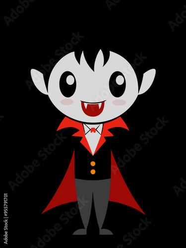 Cute Halloween vampire cartoon , Halloween Ghost vector illustration