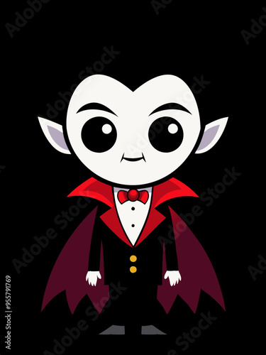 Cute Halloween vampire vector illustration