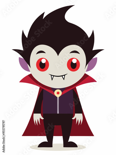 Cute Halloween vampire vector illustration