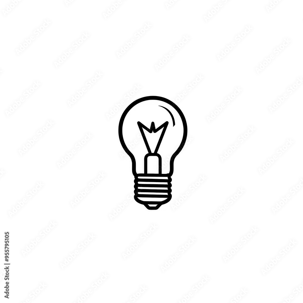 Lightbulb Icon, Minimal Simple Logo Lightbulb Icon, Minimal Simple Logo