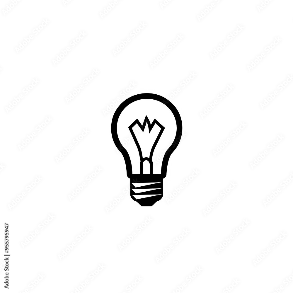 Lightbulb Icon, Minimal Simple Logo Lightbulb Icon, Minimal Simple Logo