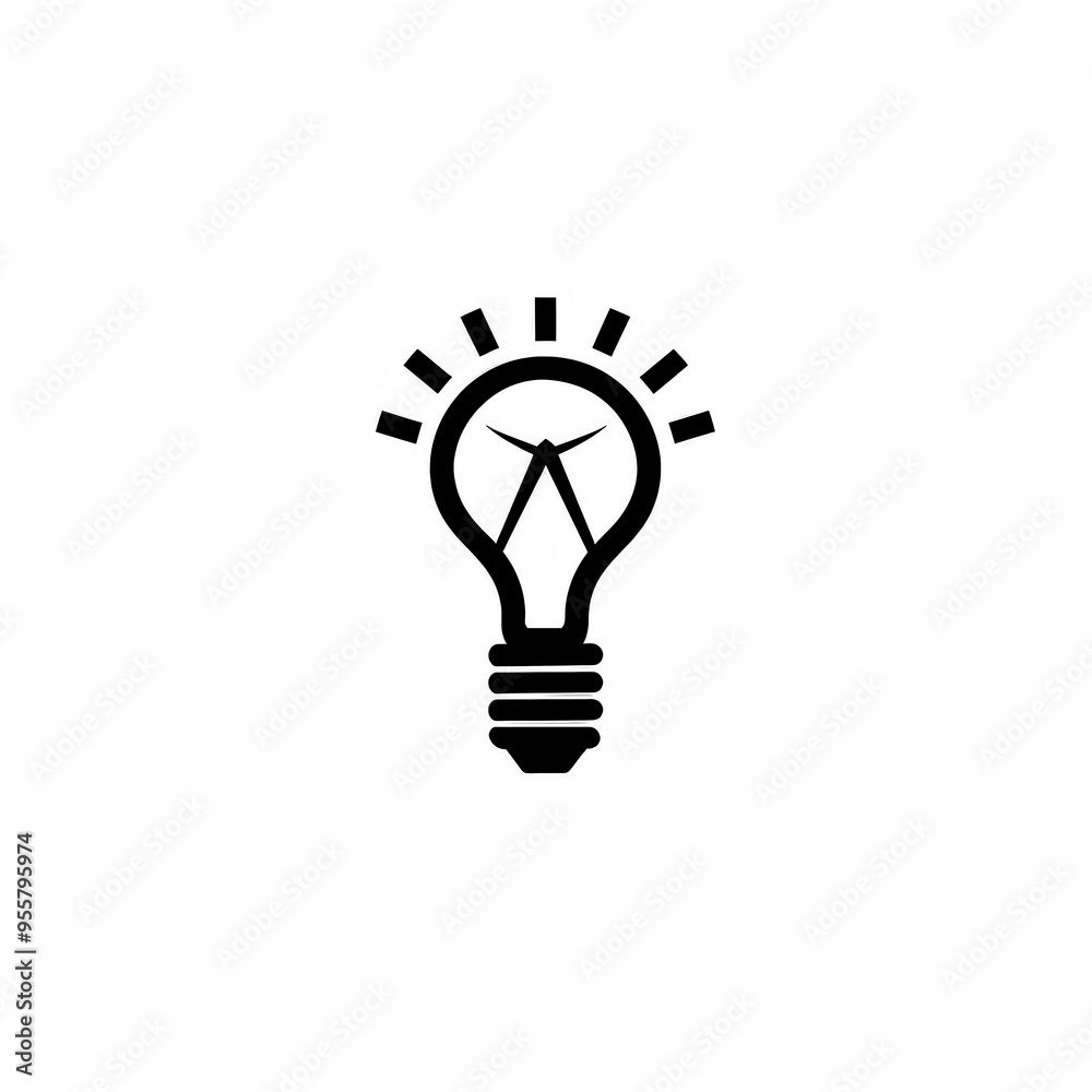 Lightbulb Icon, Minimal Simple Logo Lightbulb Icon, Minimal Simple Logo