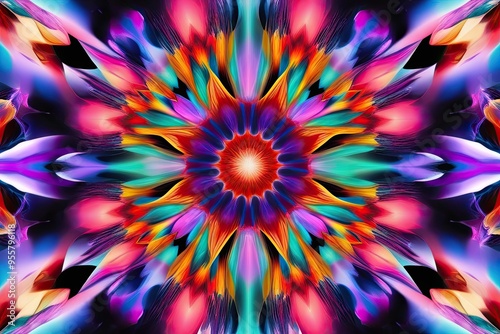 Surreal Kaleidoscope Background with Vibrant Patterns and Soft Color Palette