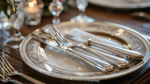 French forks typically have three prongs and elegant handles. french knives are renowned for their high quality and elegant design. Main Course Plate: Usually large-sized with beautiful designs.