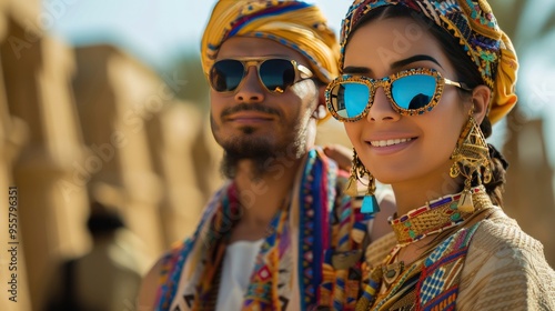 traditional attire in Egypt, consisting of a loose-fitting robe often worn by both men and women.