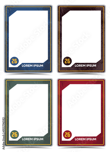 college sport card picture frame border template