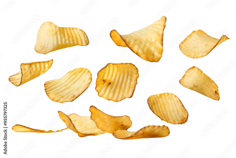 potato chips isolated on white potato chips isolated on white