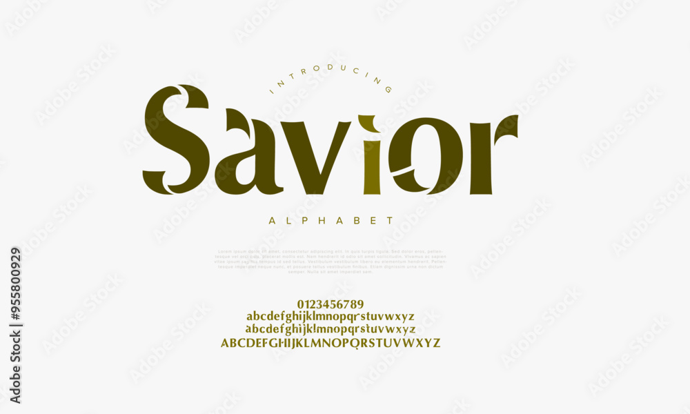 Savior typography beauty fashion elegant minimalist serif italic fonts decorative wedding vintage retro logos. Minimal luxury font alphabet logo. Vector illustration Savior typography beauty fashion elegant minimalist serif italic fonts decorative wedding vintage retro logos. Minimal luxury font alphabet logo. Vector illustration