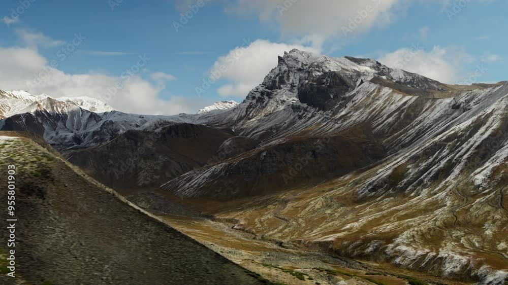 panorama of mountains covered with snow panorama of mountains covered with snow