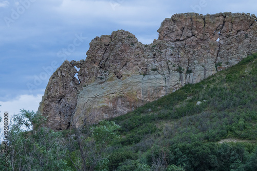 Dikes, natural arch, rock formations, Colorado