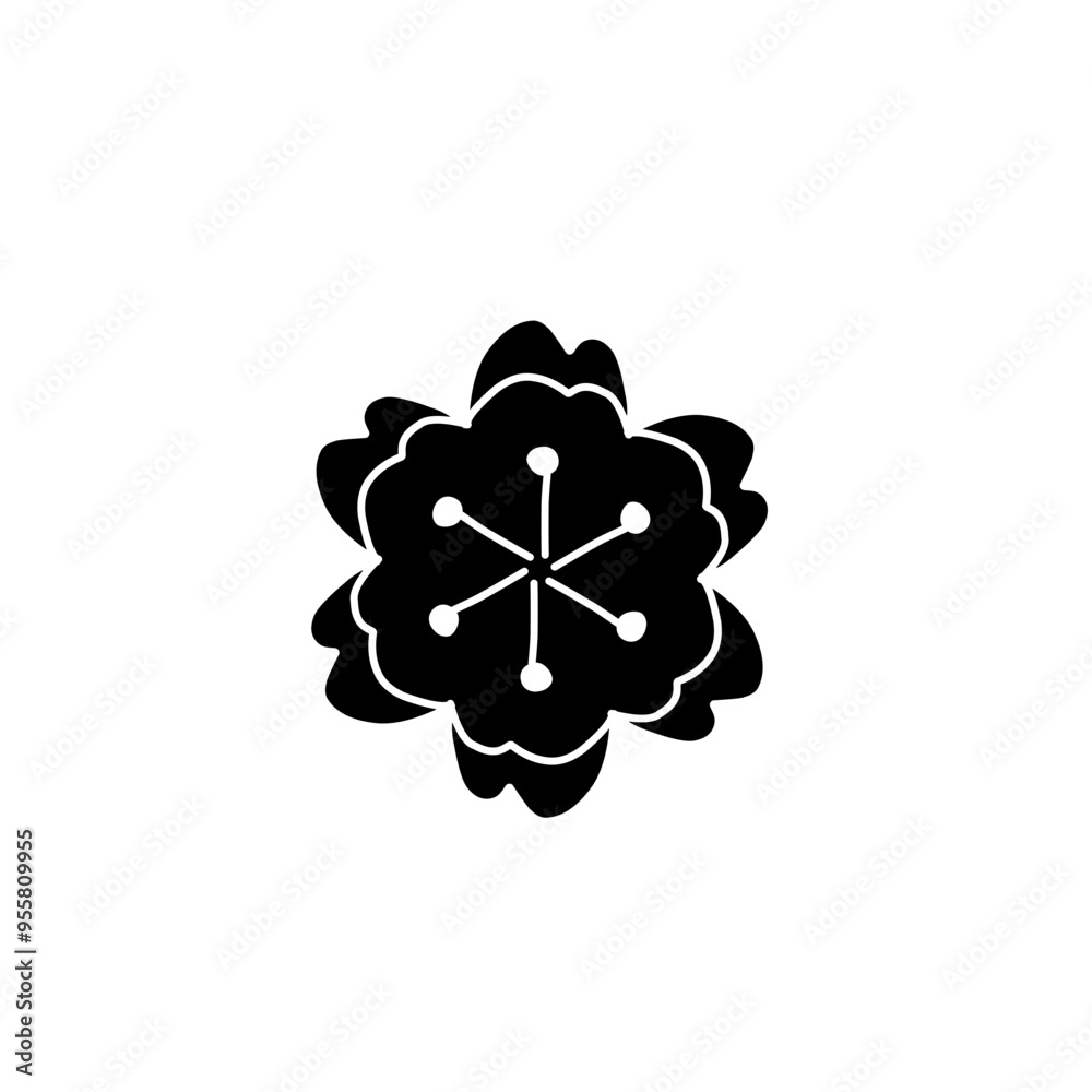 cherry blossom silhouette icon cherry blossom silhouette icon