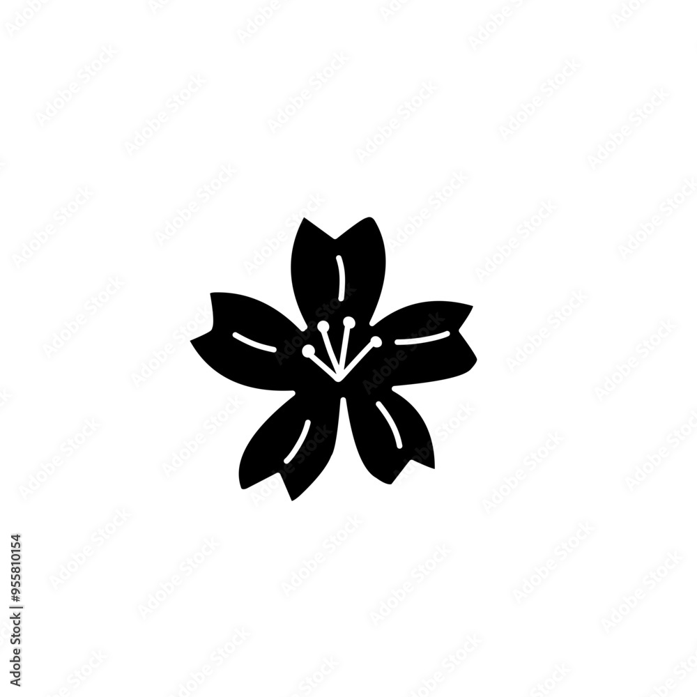 cherry blossom silhouette icon cherry blossom silhouette icon
