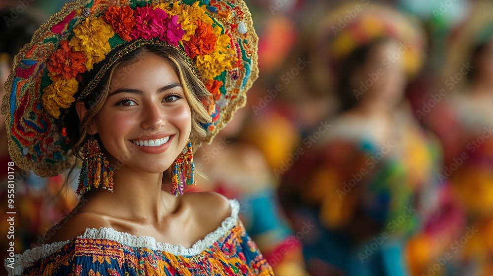 Lively cultural festival traditional clothing music dancing colorful decorations Lively cultural festival traditional clothing music dancing colorful decorations