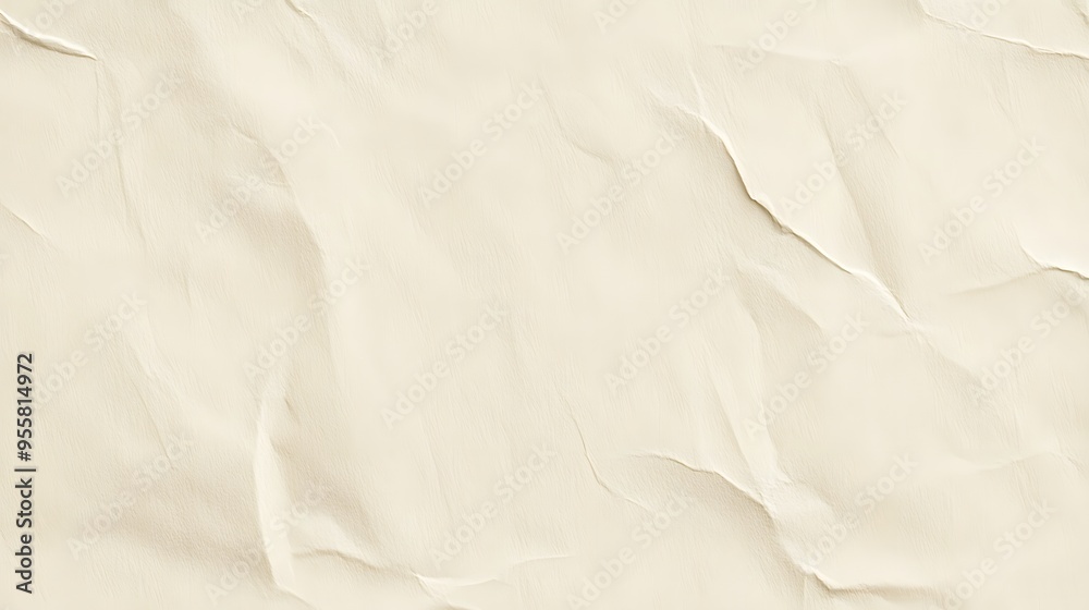 Obraz premium Crumpled Off-White Paper Texture. Background.