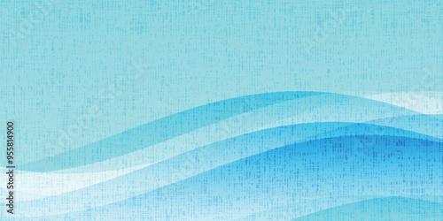 青　和柄　波　背景	