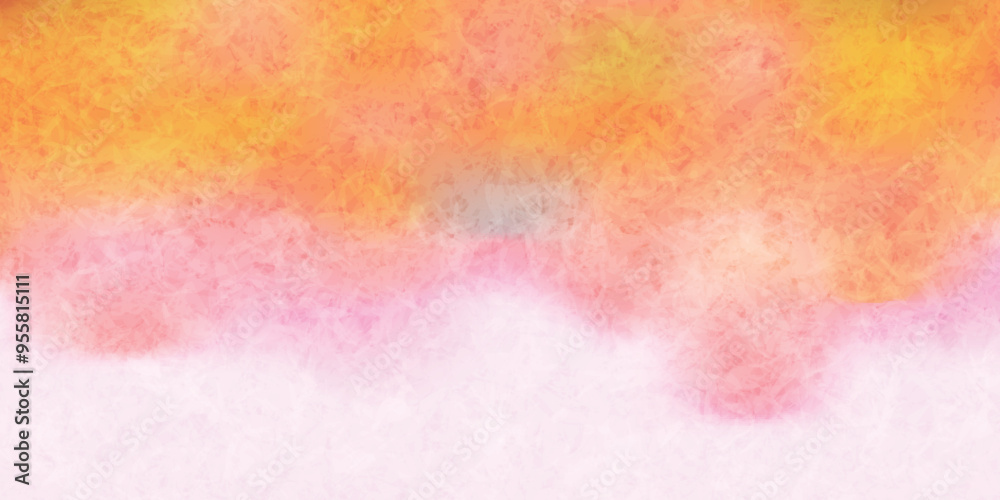 Fototapeta premium 水彩 オレンジ 和紙 背景 