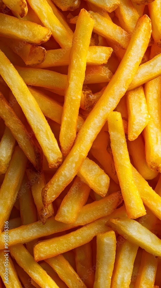 Close-Up of Golden-Brown French Fries Close-Up of Golden-Brown French Fries