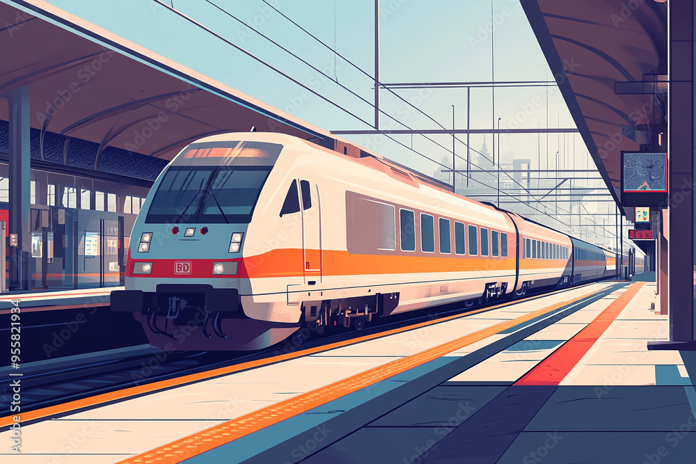 Naklejka premium train, transportation