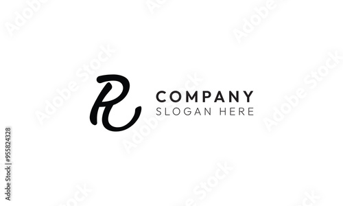 Modern monogram logo design with letters P and C