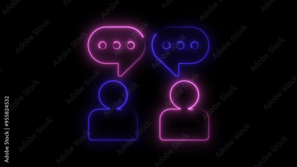 Glowing social media icon with a pictogram in a 3D render, symbolizing online communication and technology Glowing social media icon with a pictogram in a 3D render, symbolizing online communication and technology