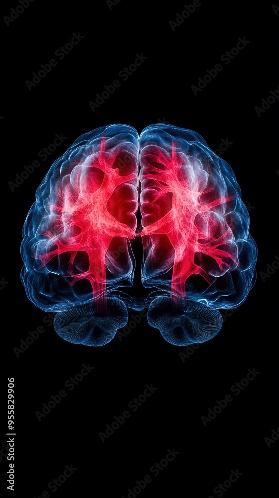 A vivid illustration of a human brain showcasing intricate neural pathways and connections in vibrant colors against a dark background. A vivid illustration of a human brain showcasing intricate neural pathways and connections in vibrant colors against a dark background.