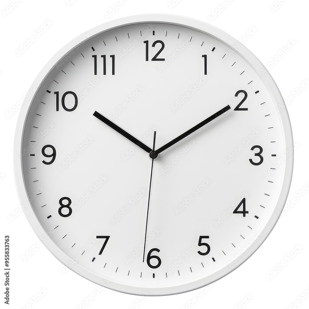 wall clock isolated on transparent white background, clipping path wall clock isolated on transparent white background, clipping path