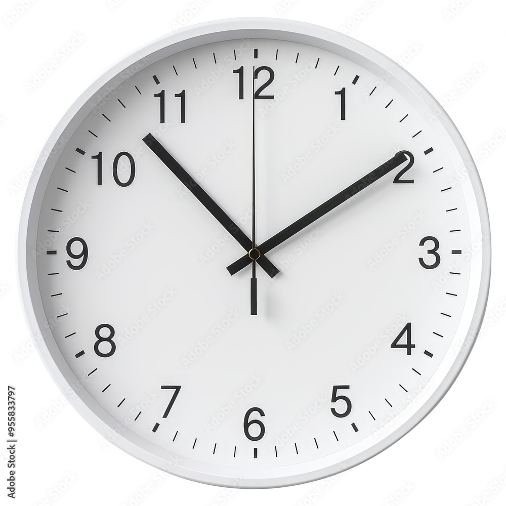 wall clock isolated on transparent white background, clipping path wall clock isolated on transparent white background, clipping path