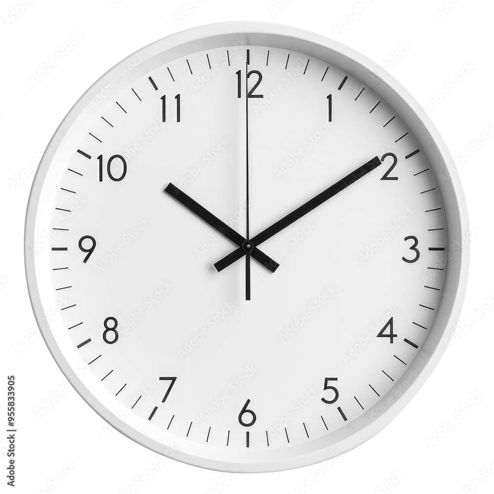 wall clock isolated on transparent white background, clipping path wall clock isolated on transparent white background, clipping path