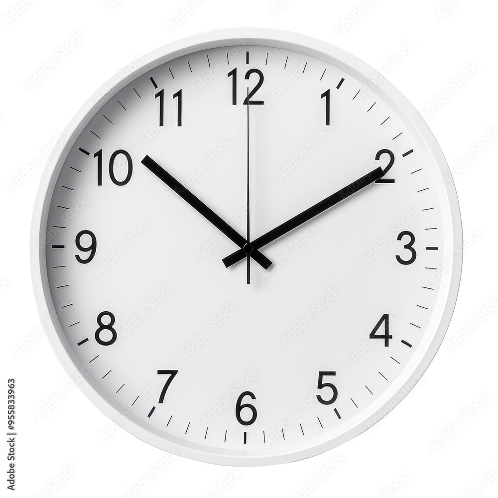 wall clock isolated on transparent white background, clipping path wall clock isolated on transparent white background, clipping path