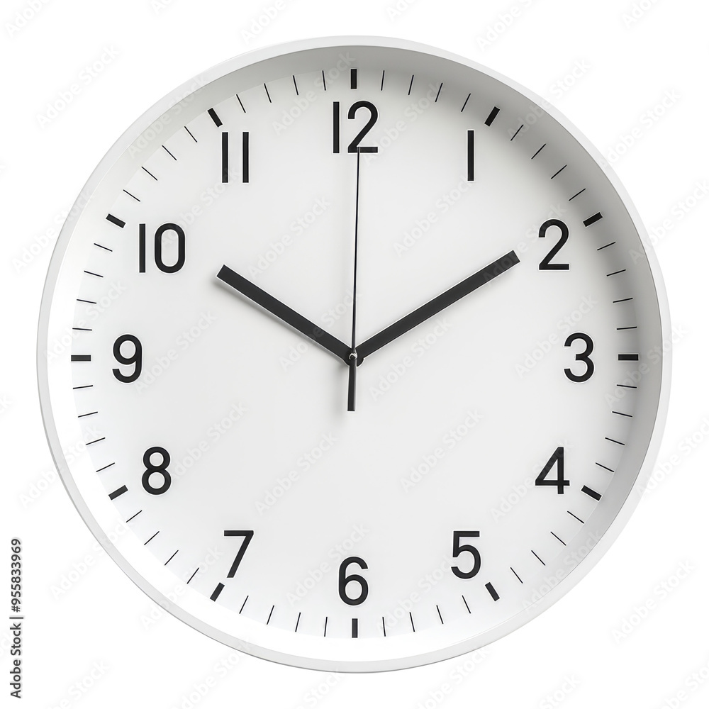 wall clock isolated on transparent white background, clipping path wall clock isolated on transparent white background, clipping path