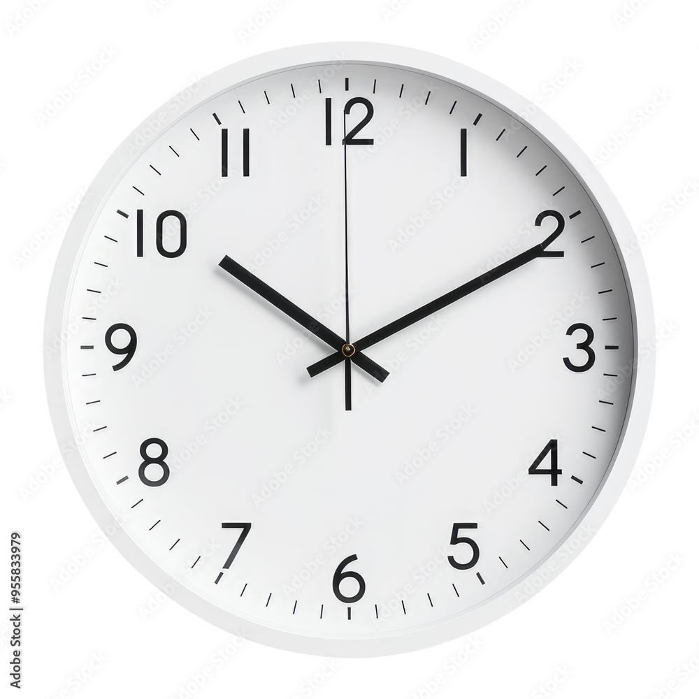 wall clock isolated on transparent white background, clipping path wall clock isolated on transparent white background, clipping path
