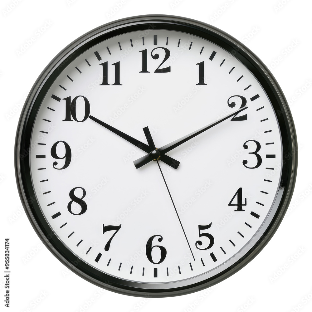 wall clock isolated on transparent white background, clipping path wall clock isolated on transparent white background, clipping path