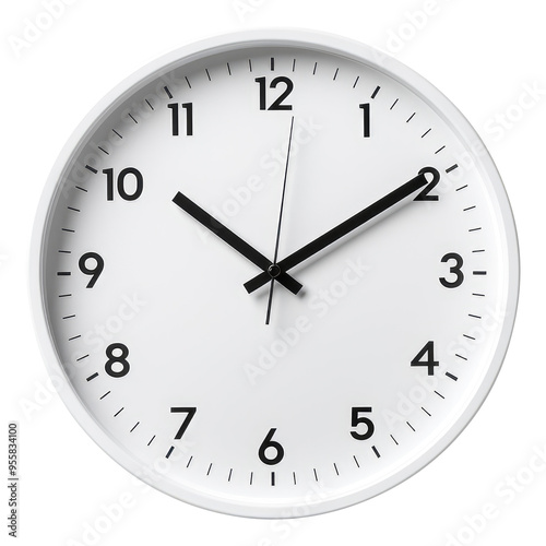 wall clock isolated on transparent white background, clipping path