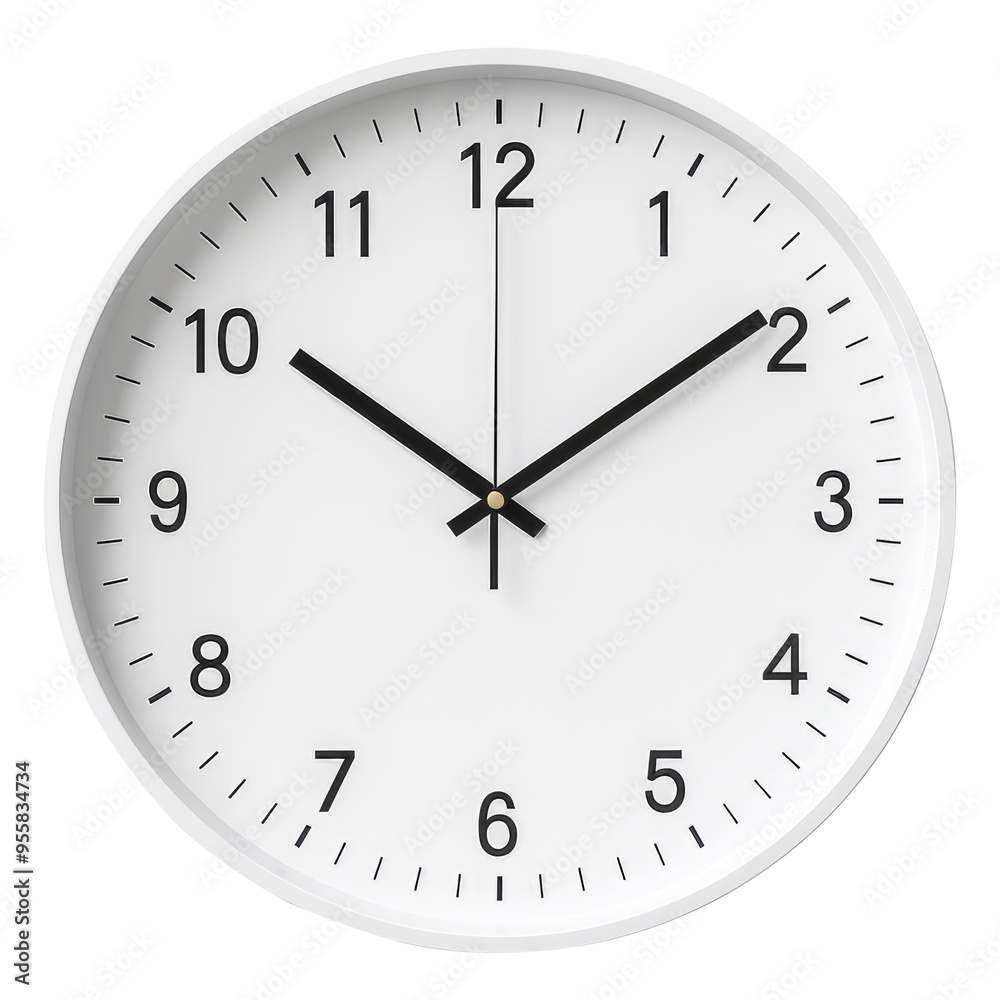 wall clock isolated on transparent white background, clipping path wall clock isolated on transparent white background, clipping path