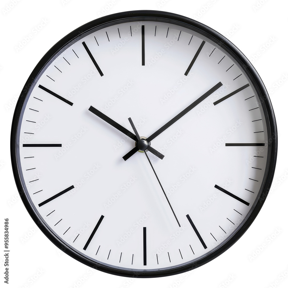wall clock isolated on transparent white background, clipping path wall clock isolated on transparent white background, clipping path