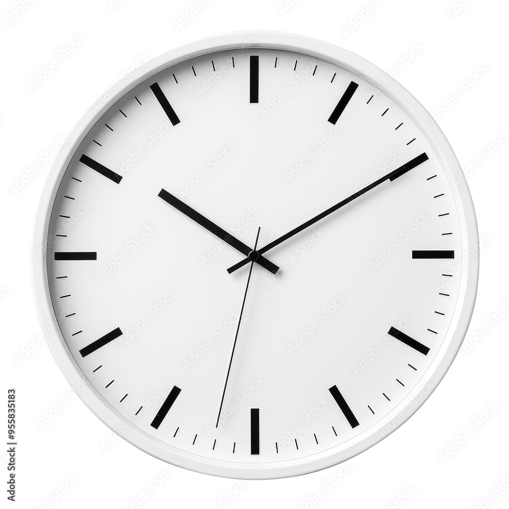 wall clock isolated on transparent white background, clipping path wall clock isolated on transparent white background, clipping path