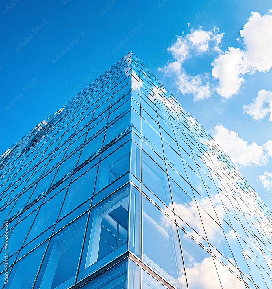 Blue Glass Skyscraper Reaching for the Sky Blue Glass Skyscraper Reaching for the Sky