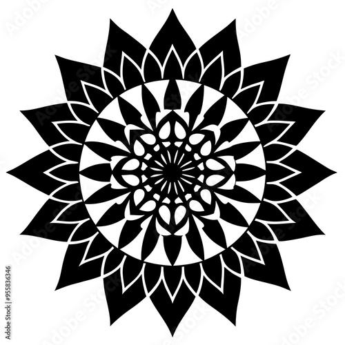 mandala silhouette vector illustration