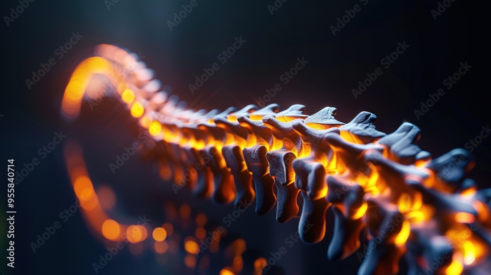 Spine and Back Pain Illustration with Copy Space: Perfect for Medical and Health Articles Spine and Back Pain Illustration with Copy Space: Perfect for Medical and Health Articles