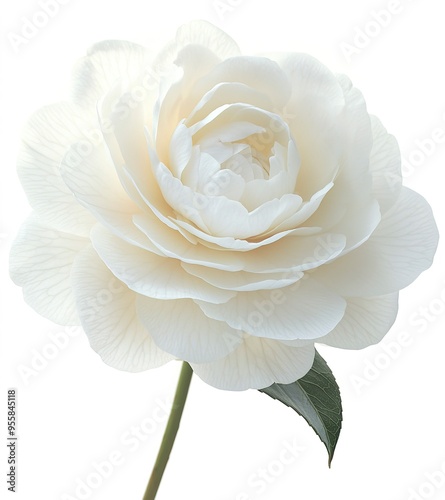 White Camellia Flower: Delicate and pristine, this single white camellia flower blooms with elegance and purity. Its petals are soft and smooth, creating a serene and calming image.