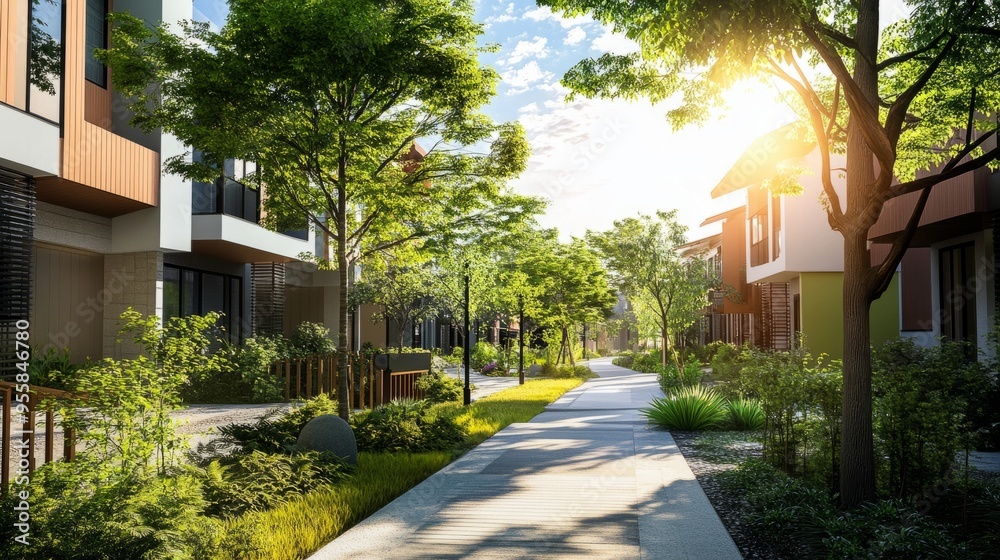 Naklejka premium stainable community, Green community, 