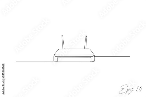 continuous line from wifi router