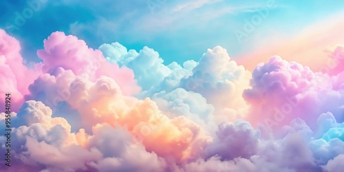 Pastel colored clouds blending on background, clouds, pastel colors, blending,soft, dreamy, abstract, gentle, serene, harmony