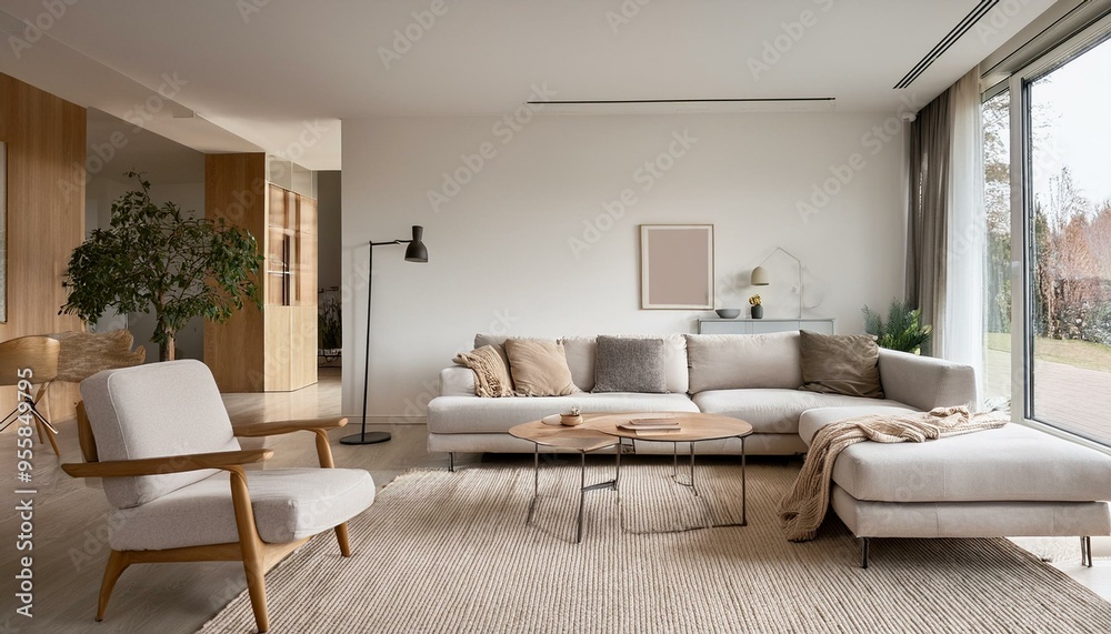 simple living room with clean lines and neutral color simple living room with clean lines and neutral color