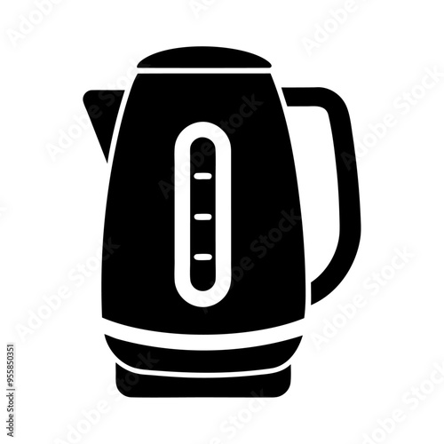 Electrick kkettle icon and vector illustration photo