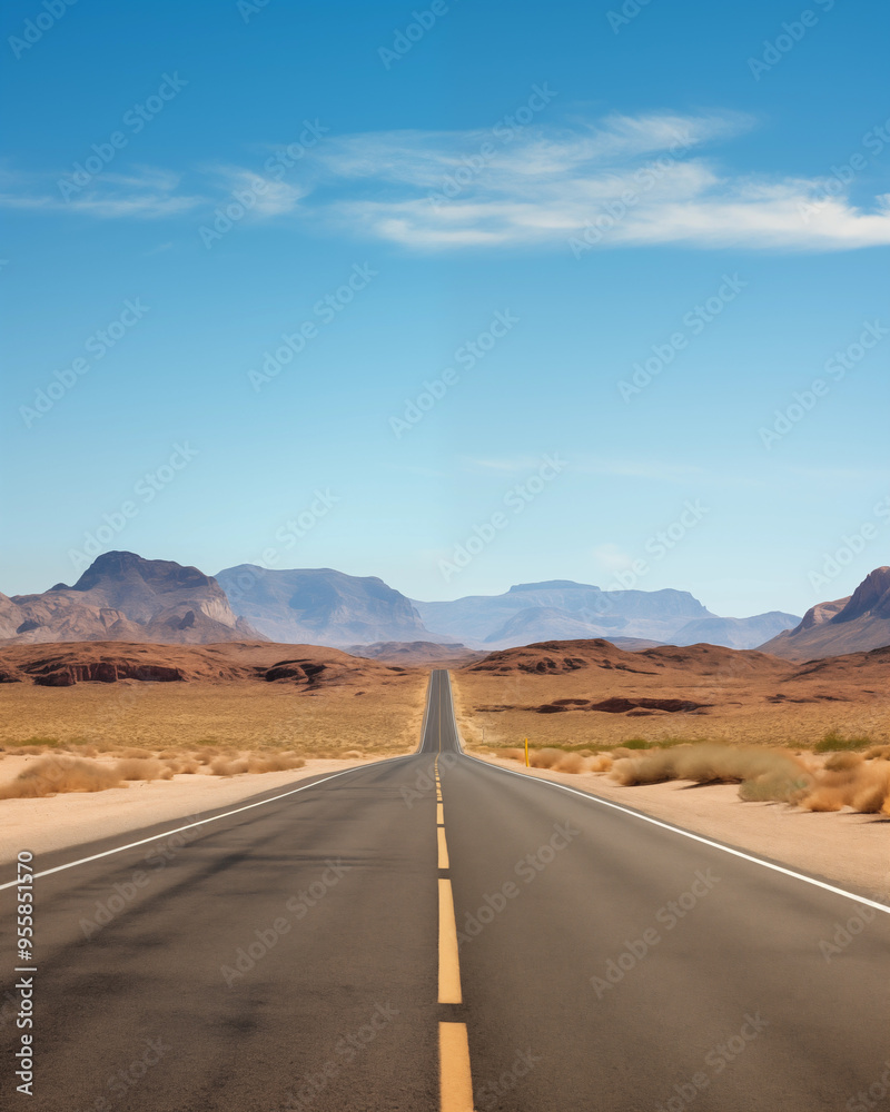 Road and mountain view background, perspective view Road and mountain view background, perspective view