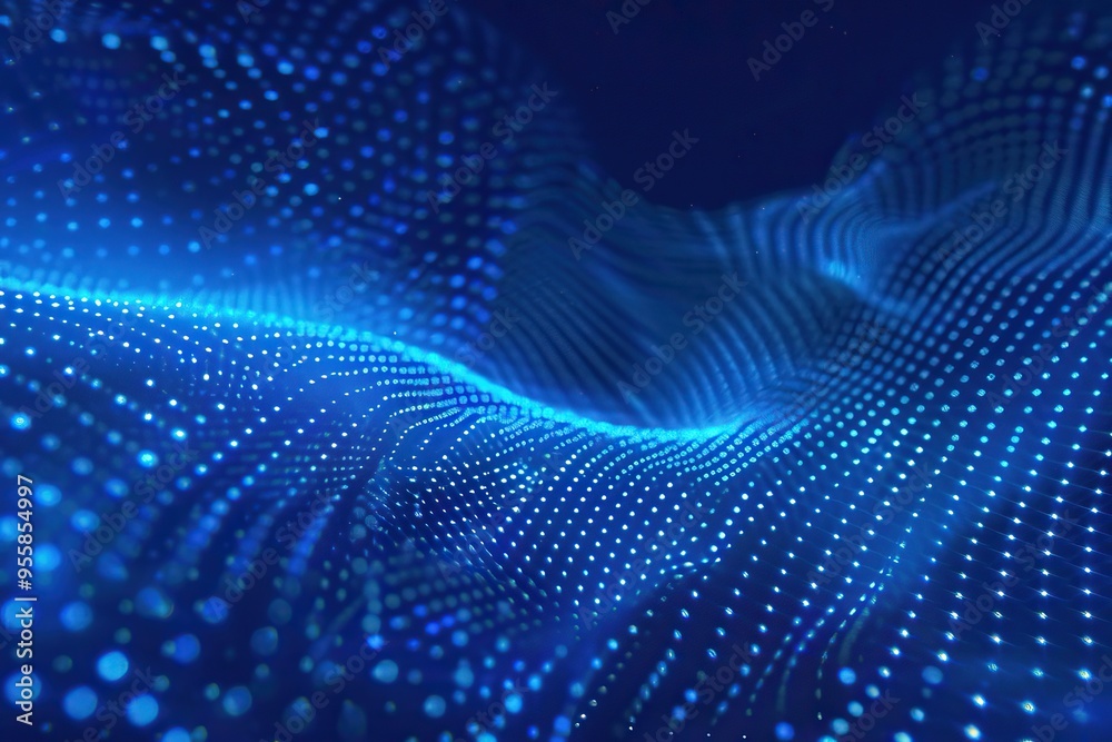 Abstract Blue and White Light Glowing in The Dark Abstract Blue and White Light Glowing in The Dark